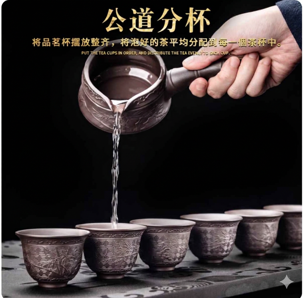 懶人茶具套裝家用紫砂石磨盤半自動高檔簡約茶杯功夫茶壺泡茶神器:圖片 4