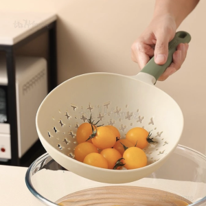 撈面勺 漏勺 撈麵神器 長柄漏勺 耐高溫撈麵漏勺 加大號家用食物瀝水漏勺 撈餛飩餃子 塑料漏勺