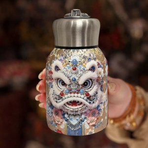 保溫輕奢不銹鋼316複古水杯內膽高顔值創意便攜小胖丁保溫杯戶外