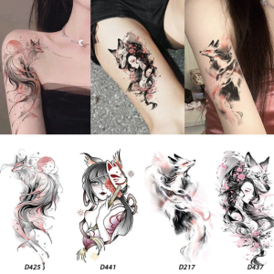 狐狸藝伎彩色紋身 仙狐(4張)