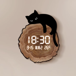 可愛貓咪時鐘掛牆