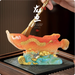 招財金龍魚變色茶寵小擺飾