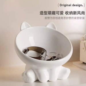招財貓入戶鑰匙收納玄關擺件門口鞋柜置物架客廳家居裝飾喬遷禮物